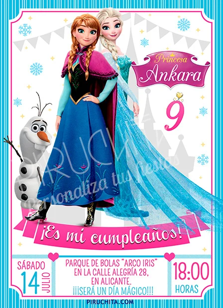 Invitación cumpleaños Frozen #14
